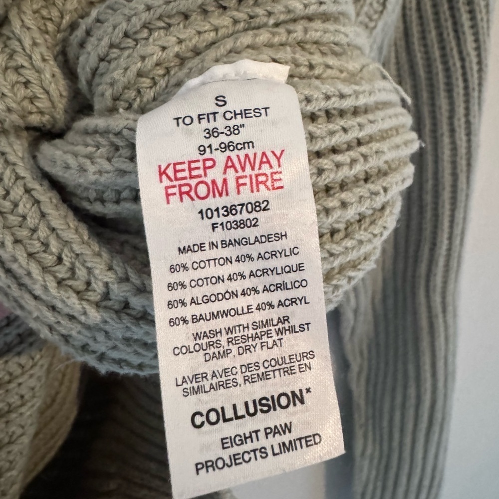 COLLUSION by ASOS Size S knitted ribbed sweater with raglan sleeve - Picture 5 of 6